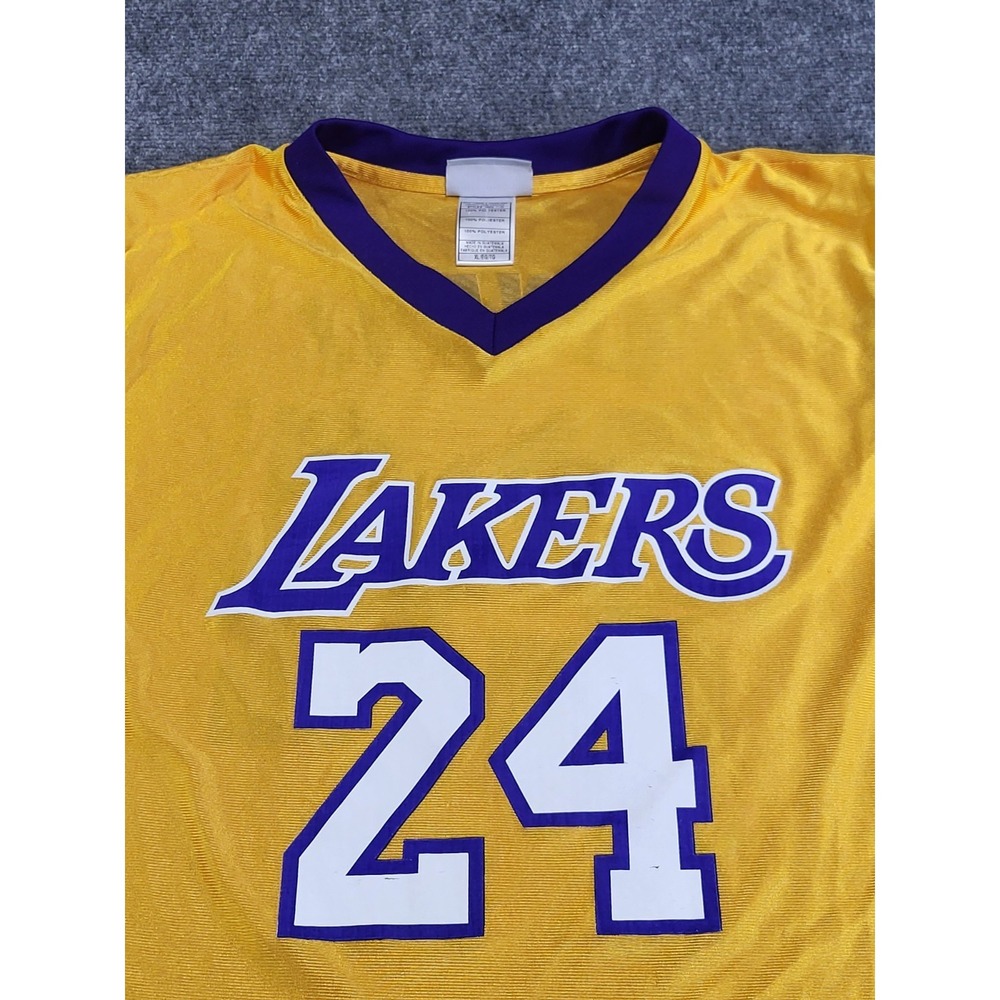 NBA Kobe Bryant #24 LA Lakers Jersey Gold Purple Men's XL 2-Sided Basketball - Picture 4 of 12